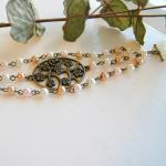 Flower Brass Charm with Pea..