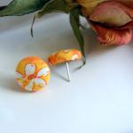 Fabric Stud Earrings - Set ..